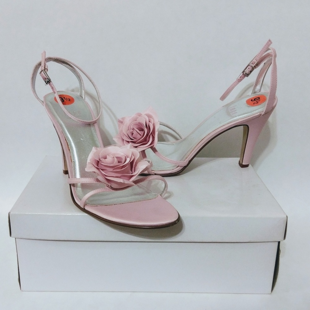 ๐ฅ๐ Impo | Satin Pink Rose Heels - Picture 1 of 6